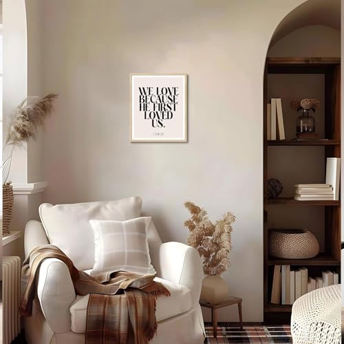 KISSFOX Jesus Christian OAK Wood Framed Wall Art Inspirational Philippians 4:13 Bible Verse Canvas Art Prints Modern Scripture Pictures Wall Decor Boho Art Paintings Posters For Bedroom Living Room - color: PHILPPIANS, size: 12"x16" Wood