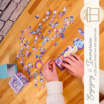Christian Art Gifts 140 Piece Mini Jigsaw Puzzle: Multicolor, Bible Verses - color: Purple & Pink Multicolor
