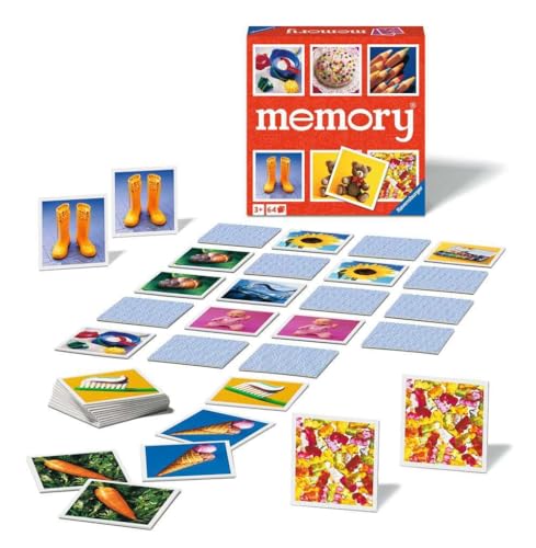 Ravensburger Junior Memory® Game | Engaging Picture Matching Game | Enhances Memory & Matching Skills | Suitable for Kids Ages 3 and Up | Quality Assured