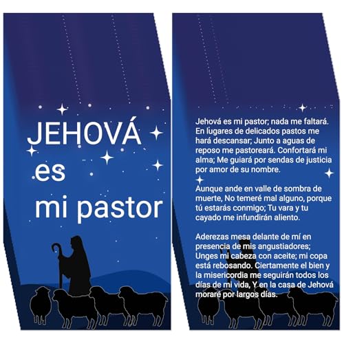 240 pcs Gospel Tracts Psalm 23 Cards Pocket Holy Catholic Prayer Cards Mini Bible Tracts Inspirational Salmo 23 Christian Tracts for Evangelism Church Gifts (Spanish Salmo 23) - color: Spanish Salmo 23