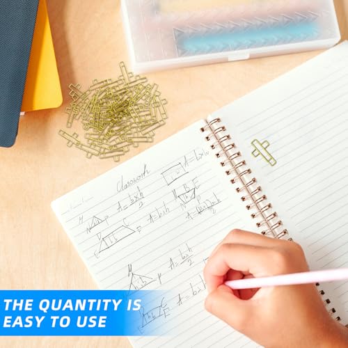 50 PCS Gold Cross Paper Clips Bible Paper Clips - Versatile Bible Study Supplies for Christian Office and Home, Also Great as Journaling Papers Clip and Bookmarks