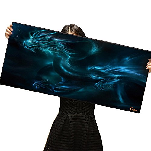 XXL Professional Large Mouse Pad & Computer Game Mouse Mat (35.4x15.7x0.1IN, Dragon) - color: Dragon, size: 35.4L x 15.7W inches