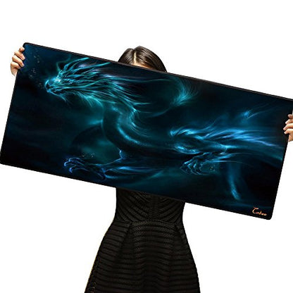 XXL Professional Large Mouse Pad & Computer Game Mouse Mat (35.4x15.7x0.1IN, Dragon) - color: Dragon, size: 35.4L x 15.7W inches