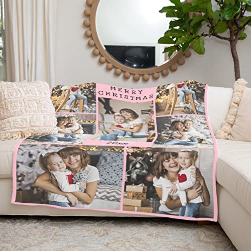 inkArts Custom Blankets with Photos, Personalized Photos Blanket Using My Own Photo, Customized Blankets with Picture, Personalized Gifts for Women Men Baby Child - color: 7 Photos
