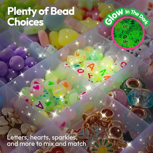 JOVA Klever Kits Princess Bracelet Making Kit, Jewelry Making Kit, Bracelets for Girls, Crafts for Kids, 4 Year Old Girl Birthday Gifts, Over 650 Beads, Make 30+ Designs