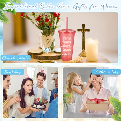 Tioncy 12 Packs Christian Tumblers Bulk for Men Women, Sweet Color - color: Sweet Color