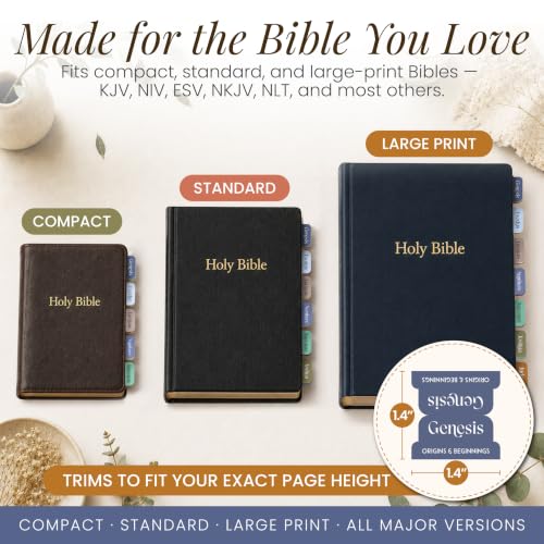 90 Christian Bible Tabs for Women, Men, Kids - Bohemian Version - color: Boho Multicolor