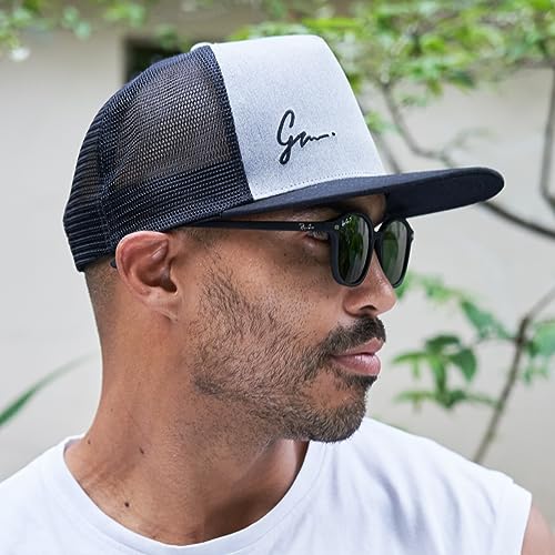 Grace Folly Trucker Hat for Men & Women. Snapback Mesh Caps - color: Black & Gray