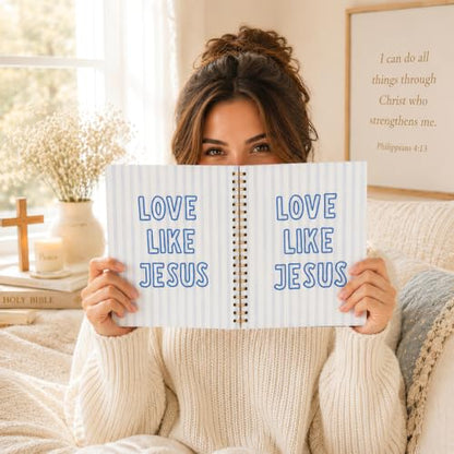 Bible Study Journal Notebook,Christian Prayer Journal for Women Men - color: LOVE LIKE JESUS