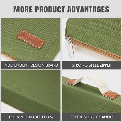 HappyPicnic Extra Thick Kneeling Pad, 1 Pack, Green, 17.5 x 11 x 2in - color: Green