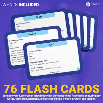 Biblical Greek Vocabulary Flash Cards with Audio – 75 Koine Greek Words