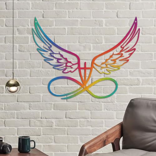DUOOLN Angel Wings Metal Wall Decor Art, Abstract Butterfly Sculpture-Red - color: Red - Angel's Wings