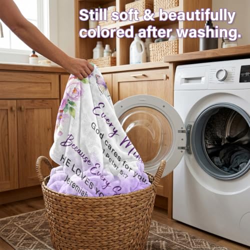 Christian Gifts for Women, Christian Birthday Blanket 50''x60'' - color: Pale Purple, size: 50*60IN