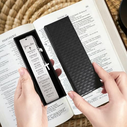Christian Cross Bookmarks, Metal Bible Bookmarks for Women Men, 1st Communion Baptism Confirmation Gifts for Girls Boys Teens, Catholic Coming of Age Graduation Gift