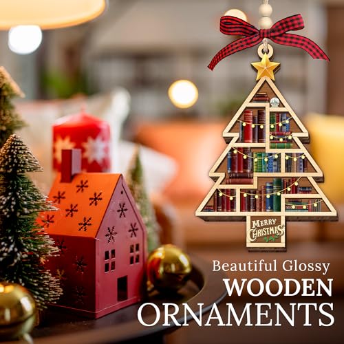 HEXMOZ Book Lover Christmas Ornaments 2026 - Book Lovers Gifts for Women - color: Book Lover