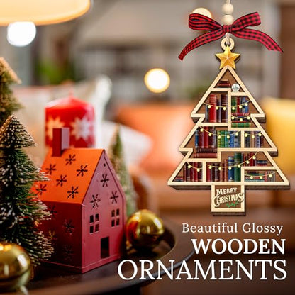 HEXMOZ Book Lover Christmas Ornaments 2026 - Book Lovers Gifts for Women - color: Book Lover