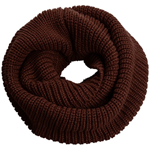 NEOSAN Womens Thick Ribbed Knit Winter Infinity Circle Loop Scarf - color: Coffee