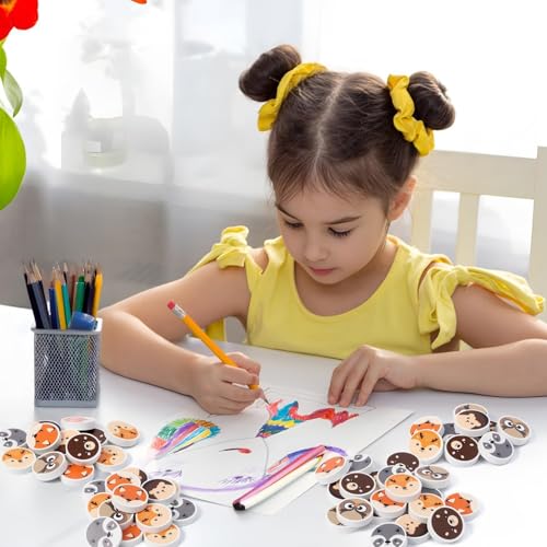 Woodland Animals Mini Eraser for Kids Back to School Gifts 60P Cute Animal Hedgehog Bear Assortment Novelty Pencil Erasers Bulk Stationery for Classroom Reward Birthday Party Goodies Fillers - style: Woodland Animals
