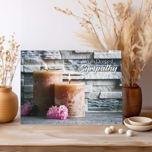 KJV Candle Sympathy Card, 1 Count - color: With Deepest Sympathy