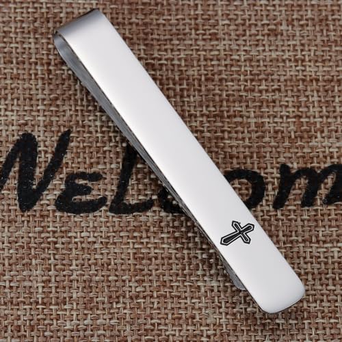 Cross Tie Pin for Men First Communion Tie Clip