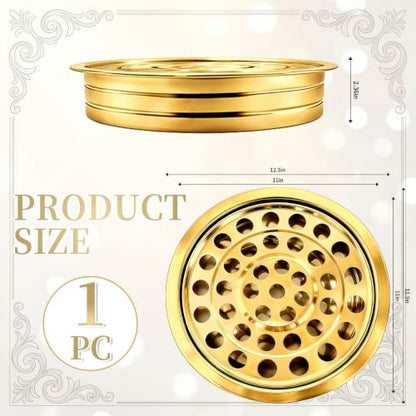 Stainless Steel Gold Communion Tray, 40 Cup Openings, Stackable Silver Church Communion Cup Holder for Worship Services, Holy Communion Supplies, 1 Tray Only, Cups and Lid Not Included - color: Gold