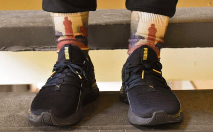 Bible Verse Socks for Men, Christian Scripture Crew Socks, Faith Gift - color: Daniel and the Lions Den