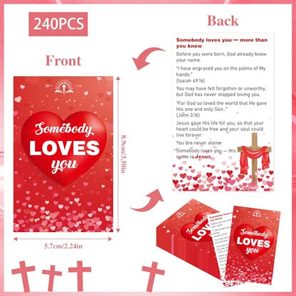 Gospel Tracts for Evangelism, Christian Bible Tract Cards for Outreach - color: Somebody Loves You