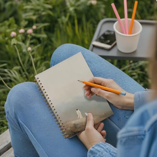 Jesus and Lamb Christian Spiral Notebook, esus Leaves The 99 Sheep Prayer Journal for Women Men, Jesus Leaves The 99 Sheep Notebook Journal for School Office Supplies, 5.5 x 8.3 Inch - color: 20Child