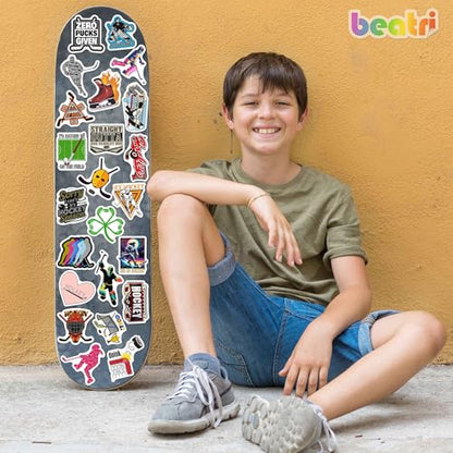 BEATRI Ice Hockey Stickers 50Pcs Waterproof Vinyl Hockey Decor - color: Hockey Stickers