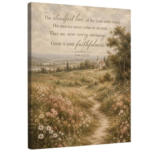 DIENADFX Christian Floral Landscape Canvas Wall Art Decor Pictures 11x14