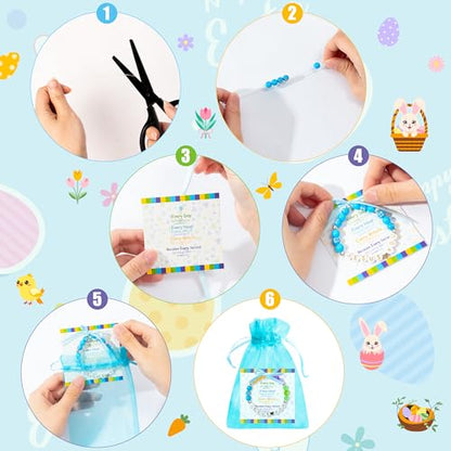BeYumi Christian Bracelet Craft Kit - 24Pcs DIY Religious Jesus Love You Letter Beads Bracelet with Bible Verse Gift Cards Jesus Faith Craft Kit VBS Week Sunday School Church Party for Kids - style: Jesus Love You