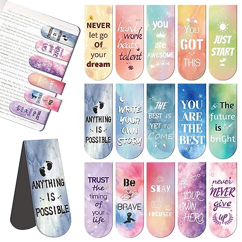 Magnetic Bookmarks, Kaluofan 15PCS Bookmarks for Women, Double Sided Magnet Book Markers Page Clip for Students Teachers Reading Supplies - size: 1 Set (Women's)