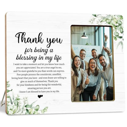 Thank You Gifts Picture Frame for Friends Women Men, Thank You for Being a Blessing in My Life Picture Frame - color: Blessing