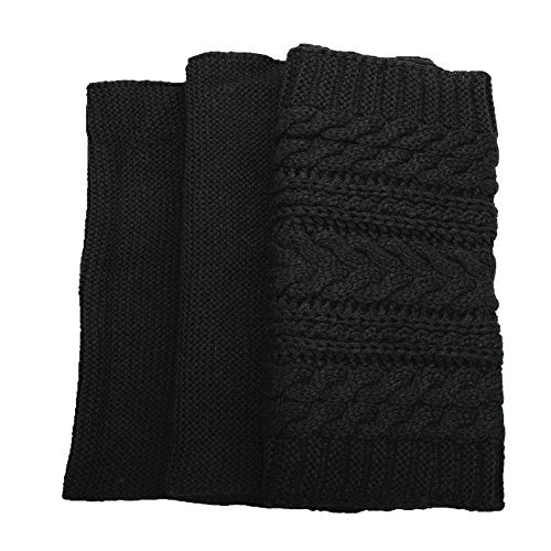 NEOSAN Womens Thick Ribbed Knit Winter Infinity Circle Loop Scarf - color: Crochet Black