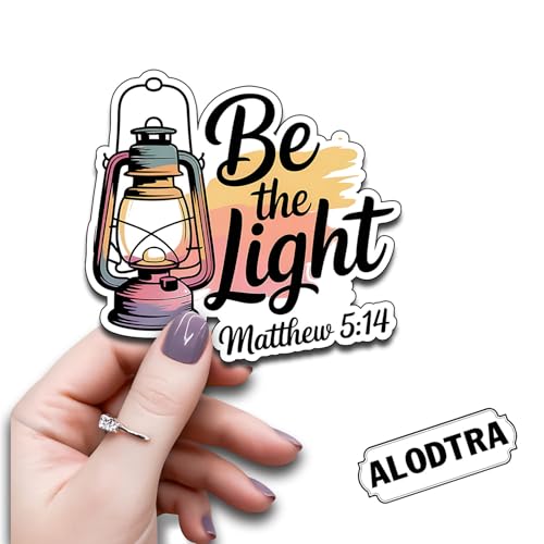 (3pcs) Be The Light Matthew Christian Quote Sticker Bible Verse Sticker for Laptop Water Bottle Vinyl Waterproof Faith Aesthetic Jesus Inspirational Stickers. Size 2.8" x 3" - color: Be the Light Matthew