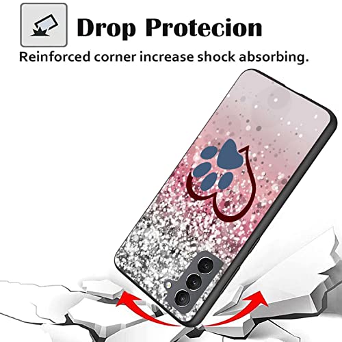 for Samsung S23 Case, Ultra-Thin Drop-Proof Soft and Smooth Liquid Silicone Phone Case, Suitable for Samsung Galaxy S23 Case 6.1 inch, Bling Footprint - color: HTT-H1-S23 021