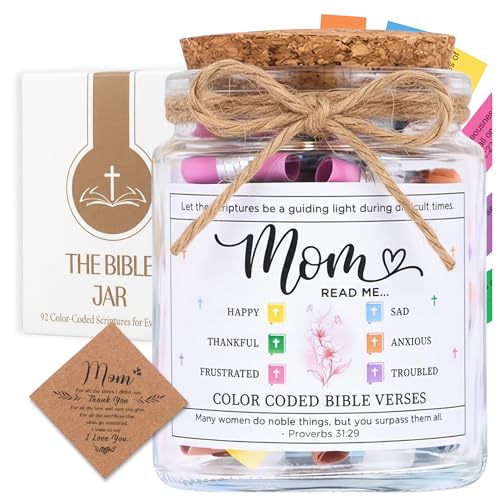 Solmay Bible Verse Jar for Mom, Read This When Scripture Cards - color: Bible Verses Jar For Mom