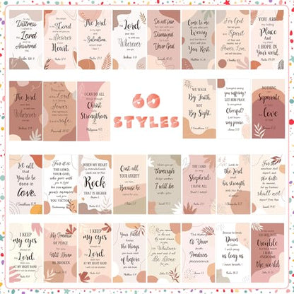 Estune 240 Pcs Bible Verse Cards bulk with Full Scripture, Boho Style - style: Boho Style