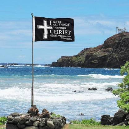 Philippians 4:13 Cross Flag3X5Ft I Can Do All Things Through Christ Banner - color: A
