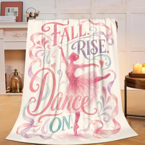 Ballet Dancer Throw Blanket Pink Inspirational Stuff Gifts 60''X80'' - color: Dance, size: 60''x80''