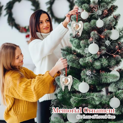 D4DREAM Memorial Christmas Ornament Metal Angel Wing Memorial Picture Frame - color: 3-1 Angel