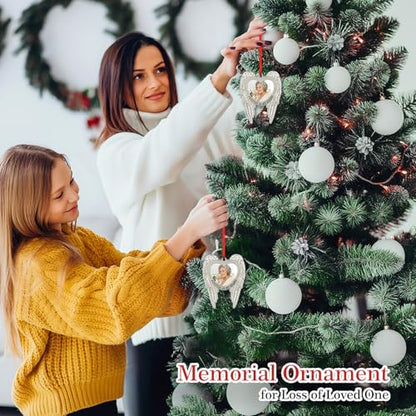D4DREAM Memorial Christmas Ornament Metal Angel Wing Memorial Picture Frame - color: 3-1 Angel