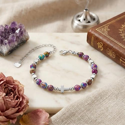 Cross Bracelet for Women Girls, Christian Gifts for Daughter Granddaughter Sister In Christ Friend Niece, Baptism Confirmation First Communion Gifts for Girls - color: Niece