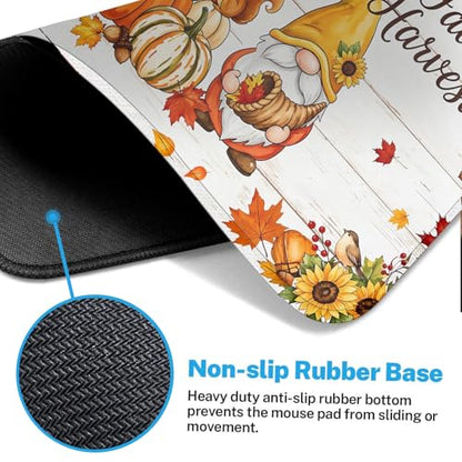 Britimes Large Mouse Pad, Mouse Pad, 31.5 x 15.7 Inch, Fall Gnome Squirrel - color: Gnome Squirrel Harvest