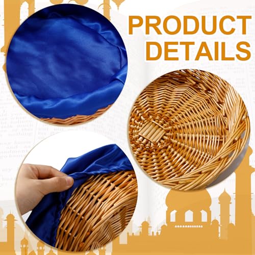 FillTouch 2 Pcs 12 Inches Round Offering Baskets for Church, Purple,Blue - color: Purple,Blue