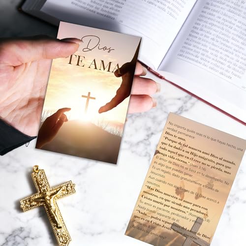 Spanish Gospel Tract Cards Dios Te Ama, Evangelism Bible Verse Cards - color: Dios Te Ama