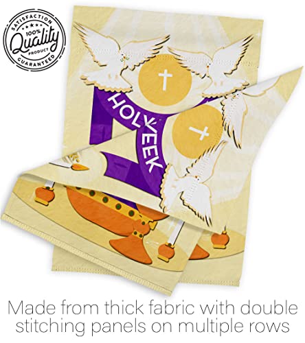Holy Week Garden Flag Religious Faith Hope Grace Peace Dove Christian Religion Easter House Decoration Banner Small Yard Gift Double-Sided, Made in USA