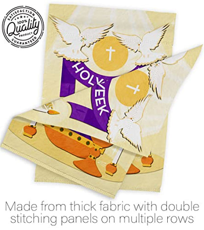 Holy Week Garden Flag Religious Faith Hope Grace Peace Dove Christian Religion Easter House Decoration Banner Small Yard Gift Double-Sided, Made in USA
