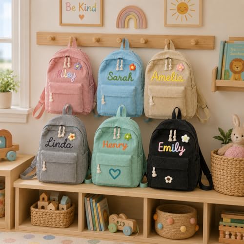 Personalized Backpack for Girls with Optional Lunch Bag & Pencil Case Set - color: Pink