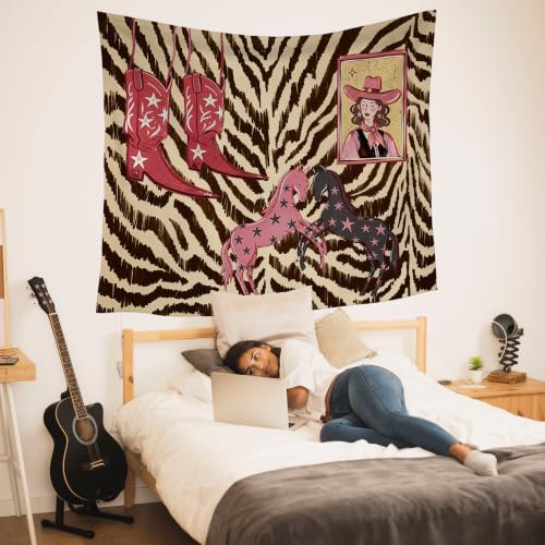HUGANE Western Cowgirl Tapestry Wall Decor 50x60 Inch - color: Colour-08
